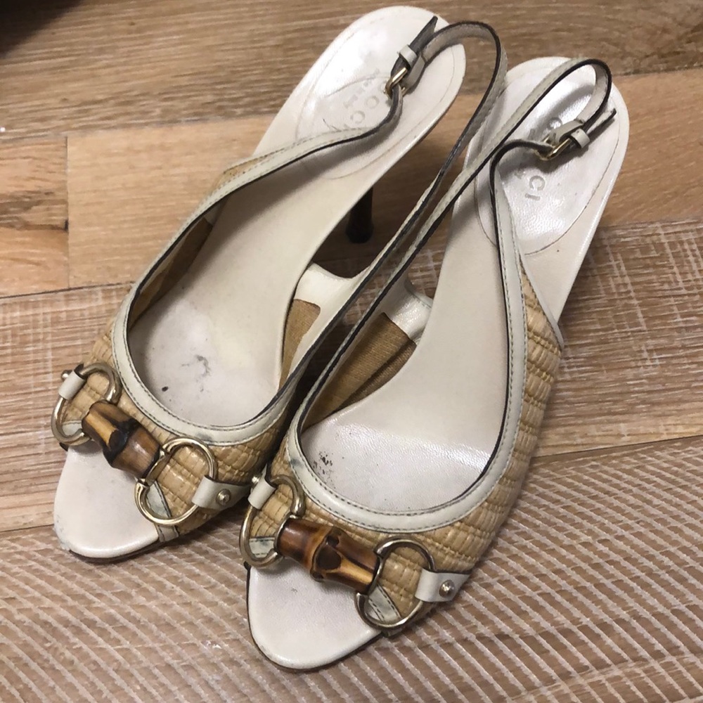 Gucci summer peep toe heels